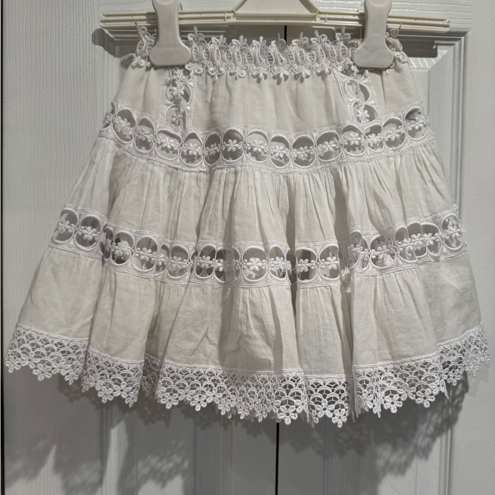 Charo Ruiz Ibiza White Lace Skirt